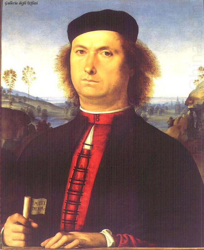 PERUGINO, Pietro Portrait of Francesco delle Opere te china oil painting image